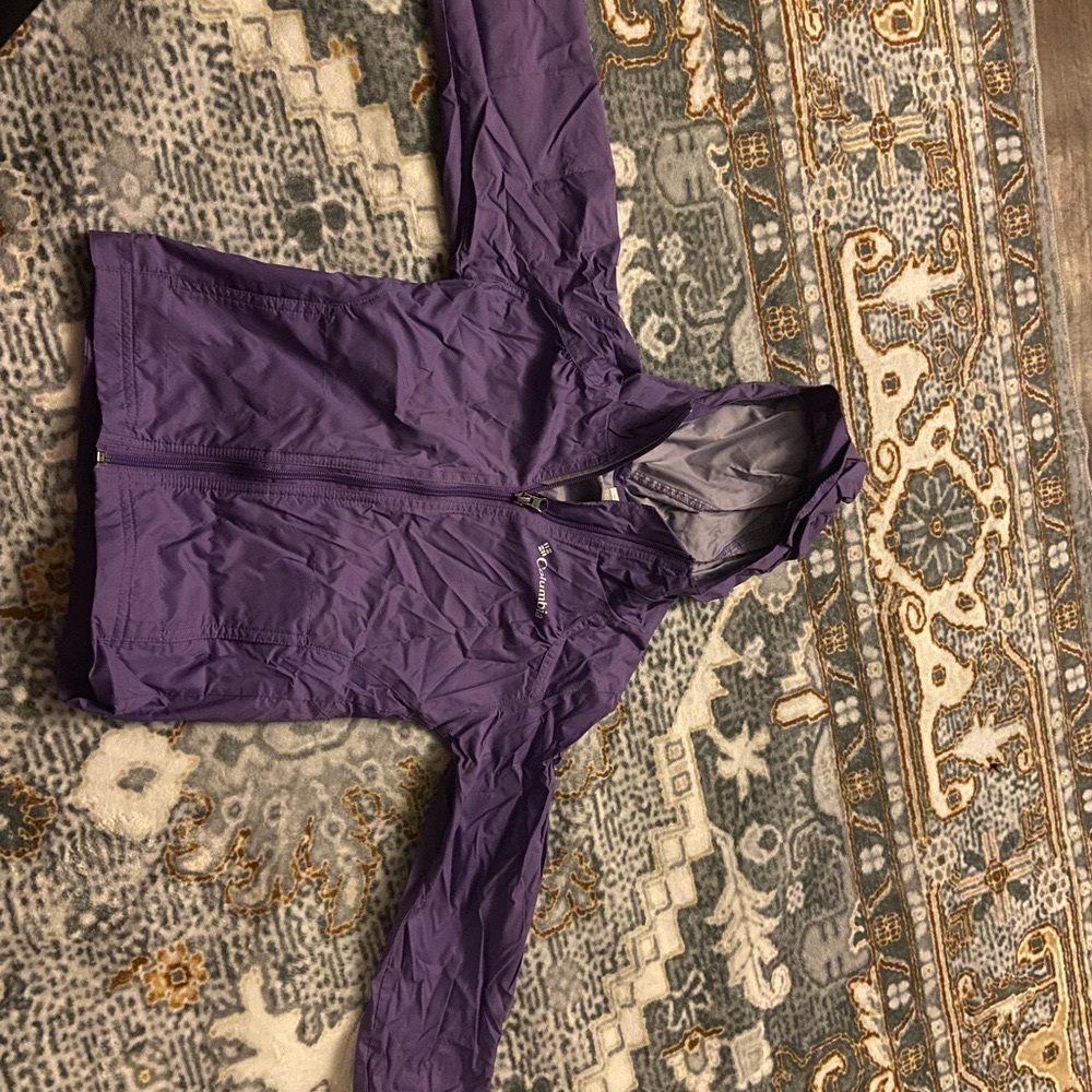 Girls Columbia Purple Hooded light spring Jacket